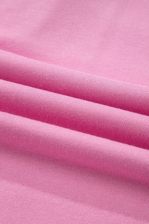 Solid V-Neck Pullover and Drawstring Sweatpants Set